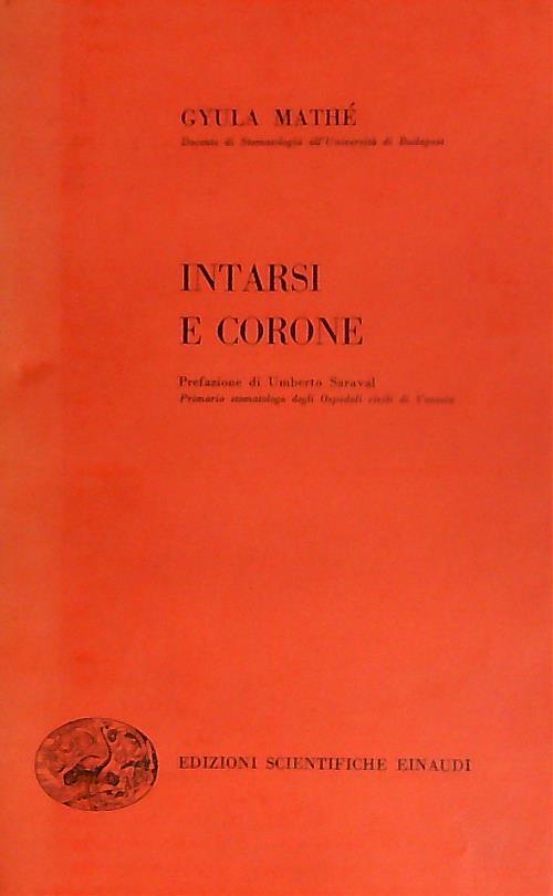 Intarsi e corone  - Gyula Mathè - copertina