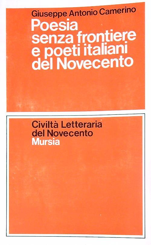 Poesia senza frontiere e poeti italiani del Novecento - Giuseppe Camerino - copertina