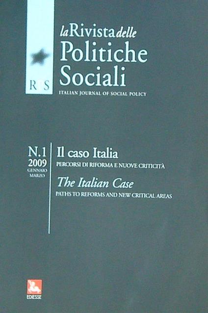 La rivista delle politiche sociali 1/2009 - copertina