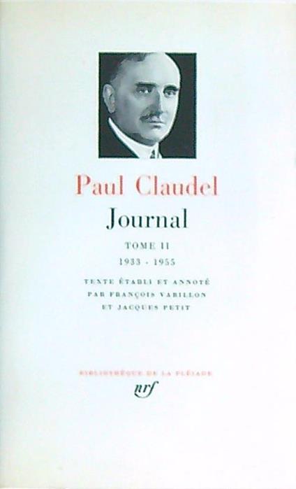 Journal Tome II 1933-1955 - Paul Claudel - copertina