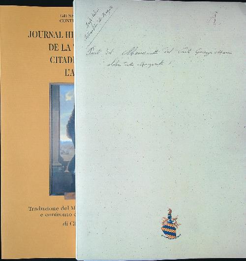 Manoscritto preziosissimo del conte Giuseppe Maria Solaro - copertina