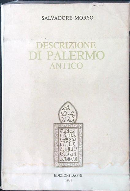 Descrizione di Palermo antico - Salvadore Morso - copertina