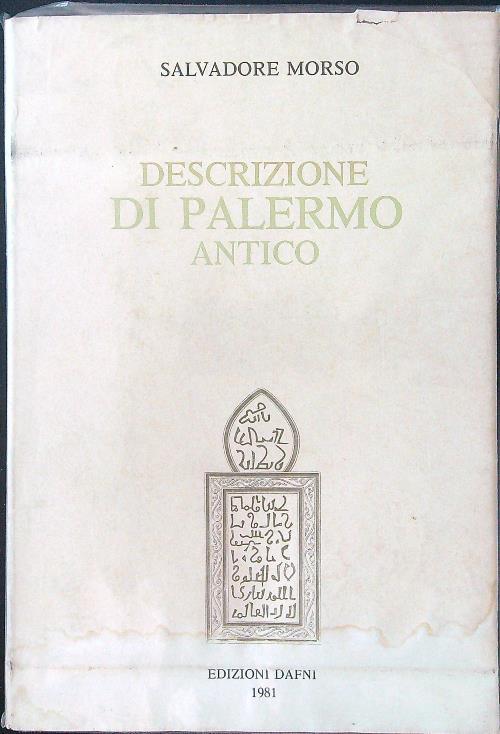 Descrizione di Palermo antico - Salvadore Morso - copertina