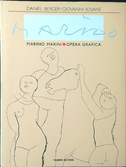 Marino Marini opera grafica - Berger - copertina