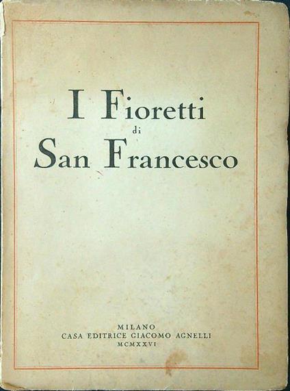 I fioretti di San Francesco - Casolini - copertina