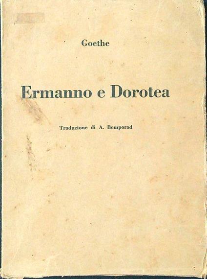 Ermanno e Dorotea - Goethe - copertina