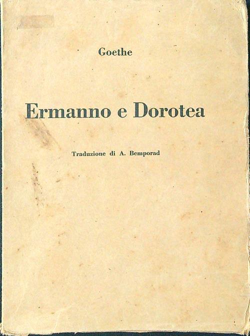 Ermanno e Dorotea - Goethe - copertina