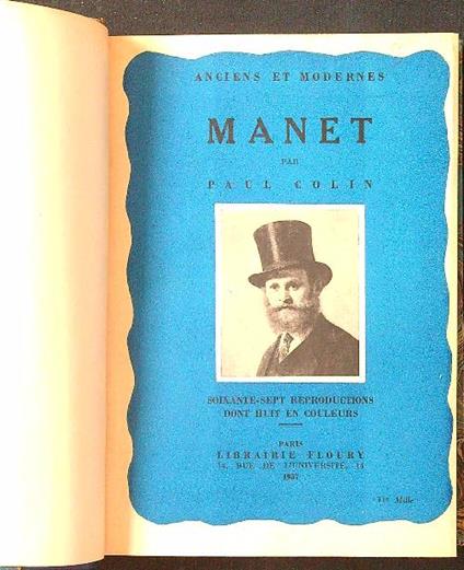 Manet 67 reproductions - Paul Colin - copertina