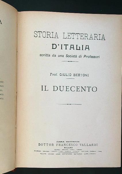 Il Duecento - Bertoni - copertina
