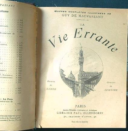 La vie errante - Guy de Maupassant - copertina