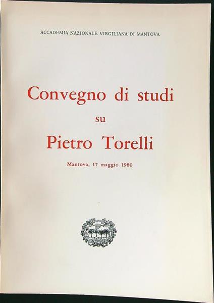 Convegno di studi su Pietro Torelli - copertina