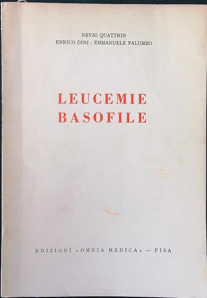 Leucemie basofile - Quattrin - copertina