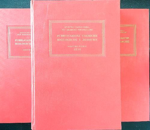 Pubblicazioni chimiche biologiche e mediche 3 voll. - copertina