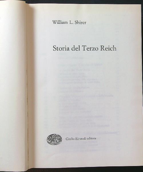 Storia del Terzo Reich - William L. Shirer - copertina