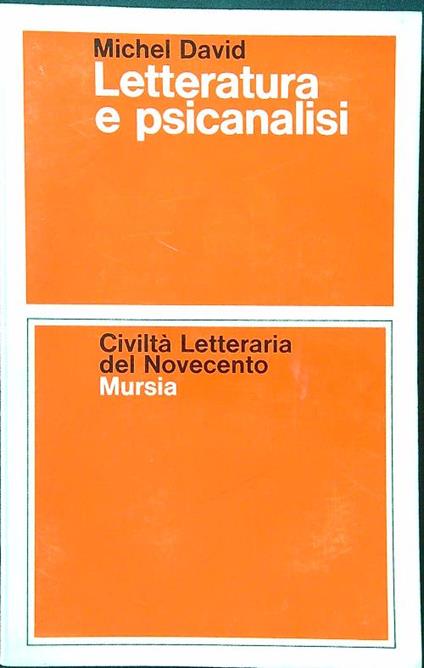 Letteratura e psicanalisi - Michel David - copertina