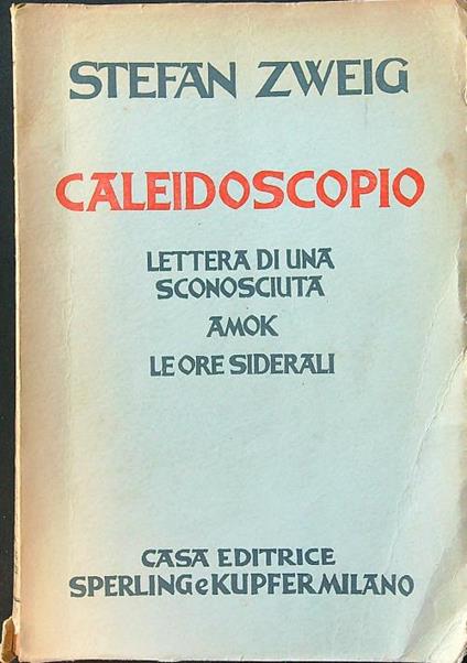 Caleidoscopio - S. Zweig - copertina