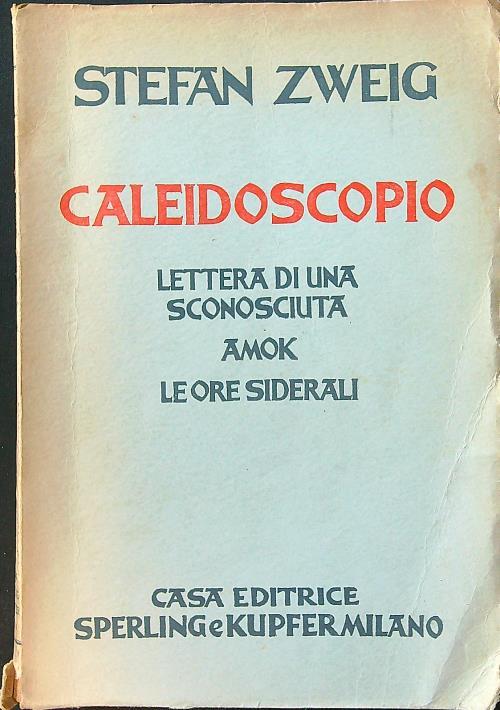 Caleidoscopio - S. Zweig - copertina
