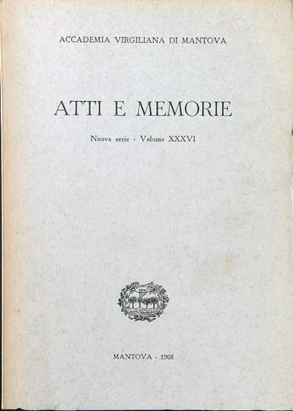 Atti e memorie vol. XXXVI - copertina