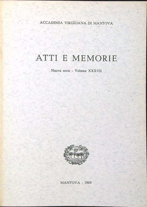 Atti e memorie vol. XXXVII