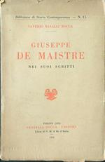 Giuseppe de Maistre nei suoi scritti