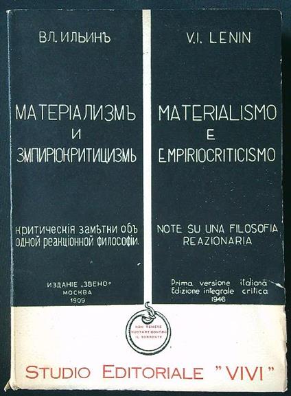 Materialismo e empiriocriticismo. Note su una filosofia reazionaria - Lenin - copertina