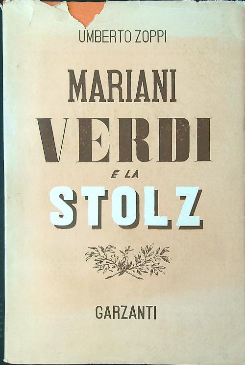 Mariani Verdi e la Stolz - Umberto Zoppi - copertina