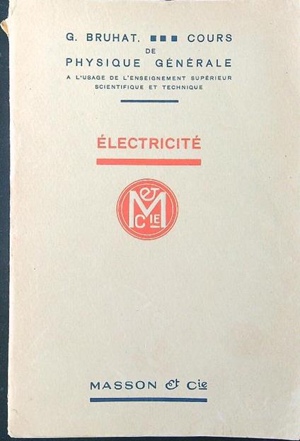 Electricité - G. Bruhat - copertina