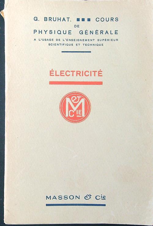 Electricité - G. Bruhat - copertina
