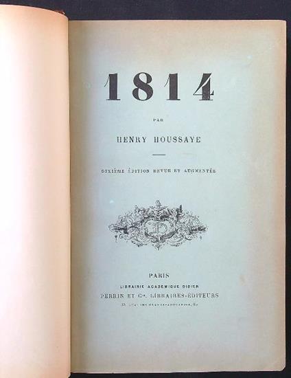 1814 - Henry Houssaye - copertina