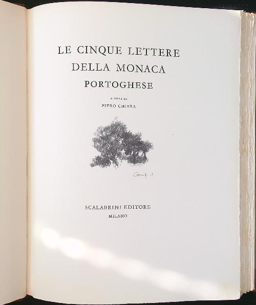 Le cinque lettere della monaca Portoghese (copia n. 61) - Piero Chiara - copertina