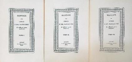 Manuale del cuoco e del pasticciere di raffinato gusto moderno. 3vv - copertina