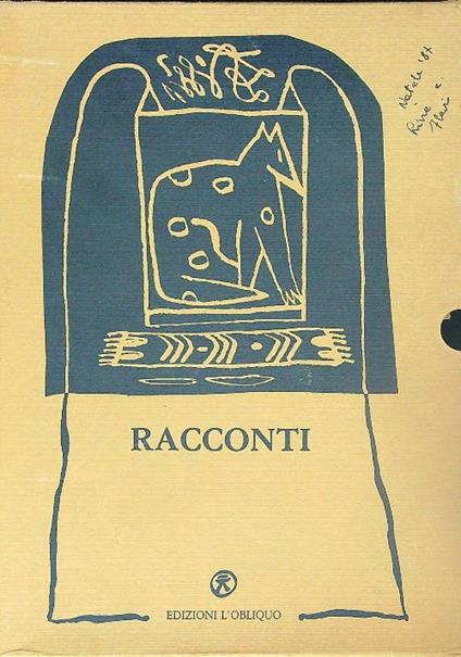 Racconti. 4vv - copertina