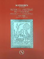 The Collection of Otto Schafer Part I. Italian Books. December 8, 1994