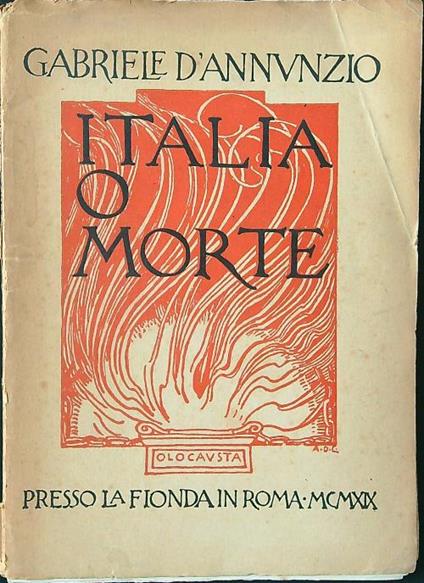 Italia o morte - Gabriele D'Annunzio - copertina