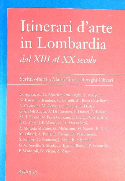 Itinerari d'arte in Lombardia dal XIII al XX secolo - Matteo Ceriana - copertina