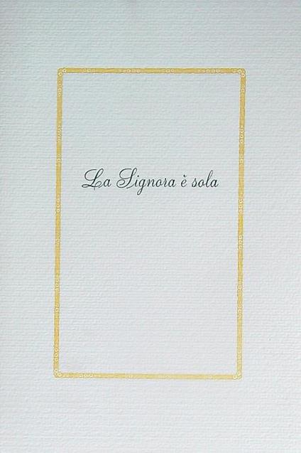 La Signora è sola - copertina
