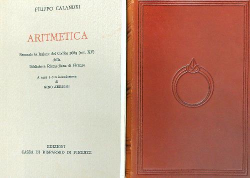 Aritmetica : secondo la lezione del Codice 2669  - Filippo Calandri - copertina