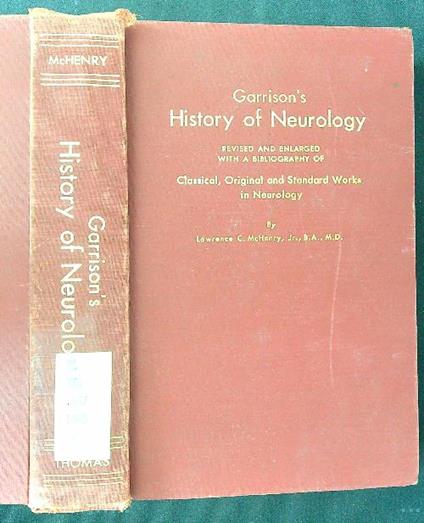 Garrison's History of Neurology - Lawrence C. McHenry - copertina