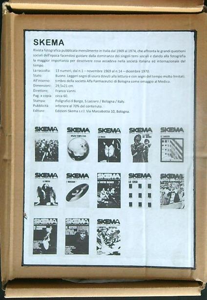 Skema raccolta 13 numeri dal 1/nov 1969 al 14 dic 1970 - copertina