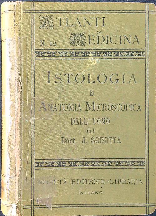 Istologia e anatomia microscopica dell'uomo - J. Sobotta - copertina