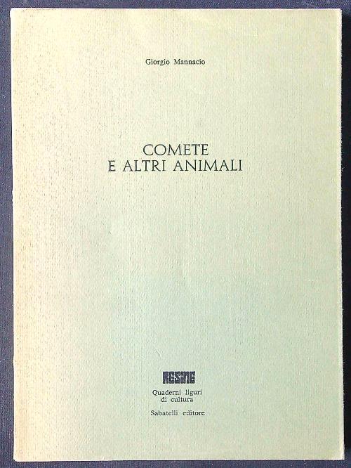 Comete e altri animali - Giorgio Mannacio - copertina