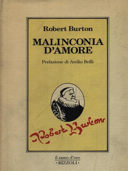 Malinconia d'amore - Robert Burton - copertina