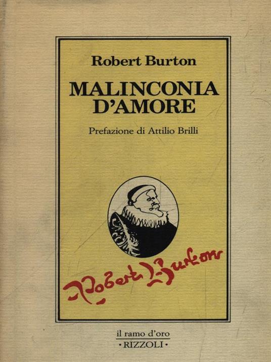 Malinconia d'amore - Robert Burton - copertina