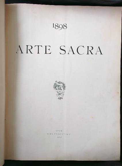 Arte sacra 1898 - copertina