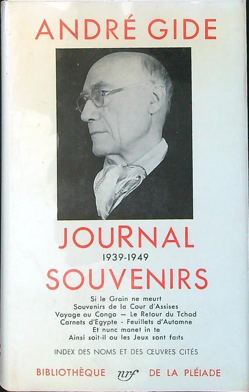 Journal 1939 - 1949 souvenirs - Andrè Gide - copertina