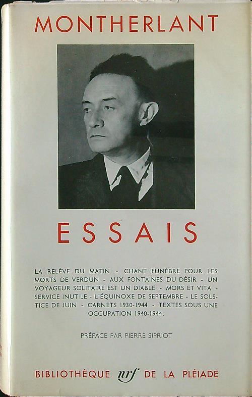 Essais - Montherlant - copertina