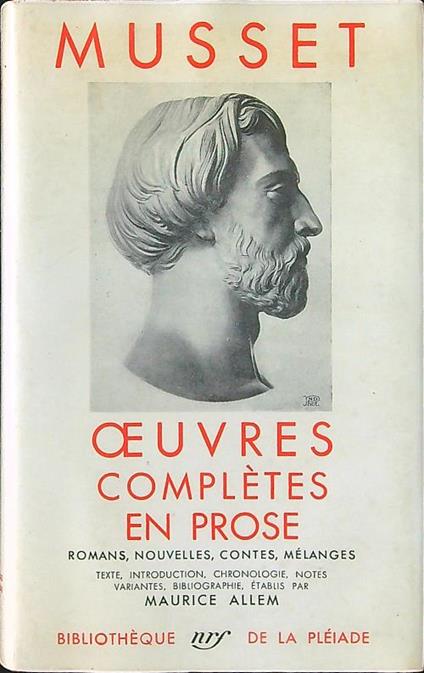 Oeuvres completes en prose - Musset - copertina