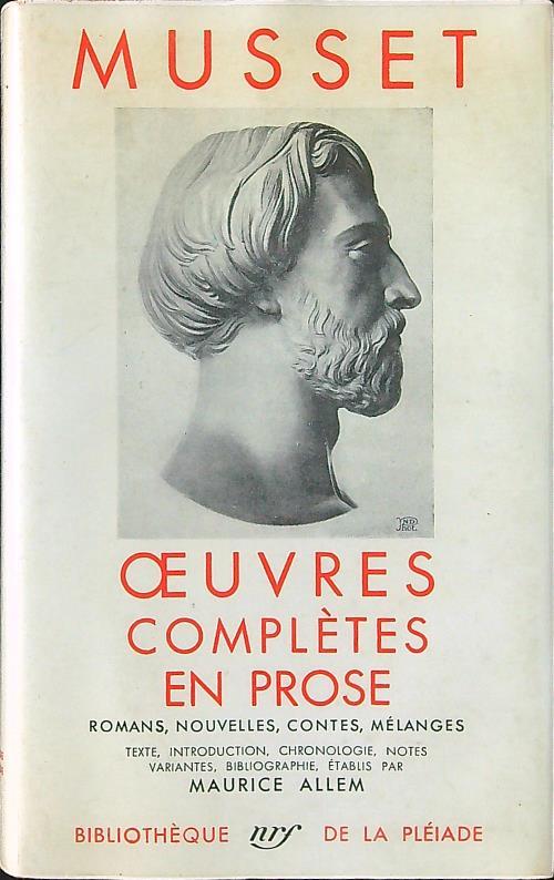 Oeuvres completes en prose - Musset - copertina