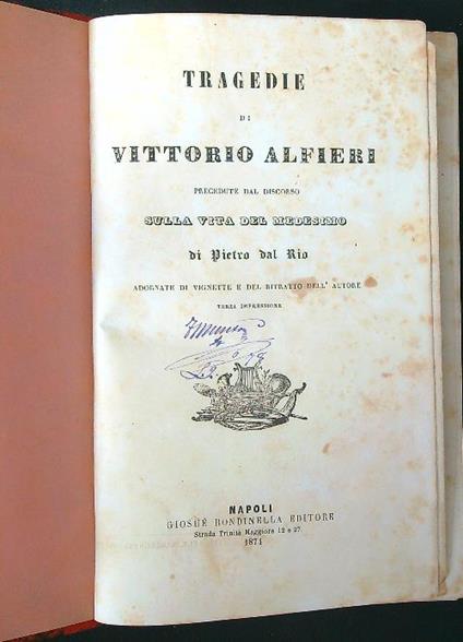 Tragedie di Vittorio Alfieri - Vittorio Alfieri - copertina