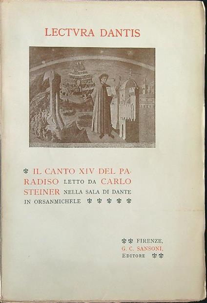 Lectura Dantis: il canto XIV del Paradiso - Carlo Steiner - copertina